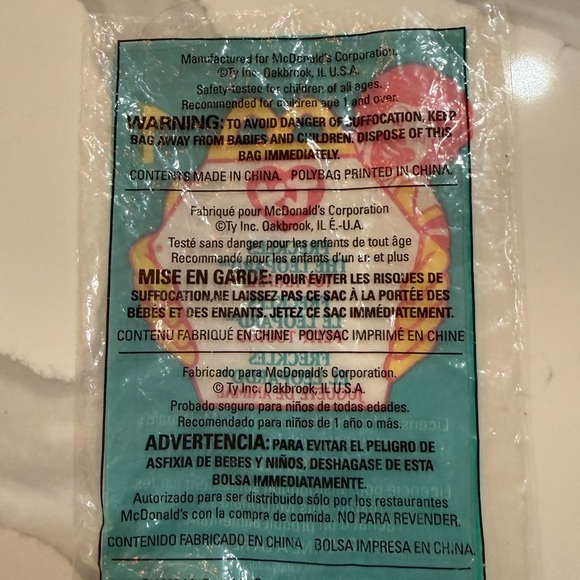 Upcycled 90s Ty Teenie Beanie McDonald’s Freckles the Leopard Key Chain - Picture 6 of 6